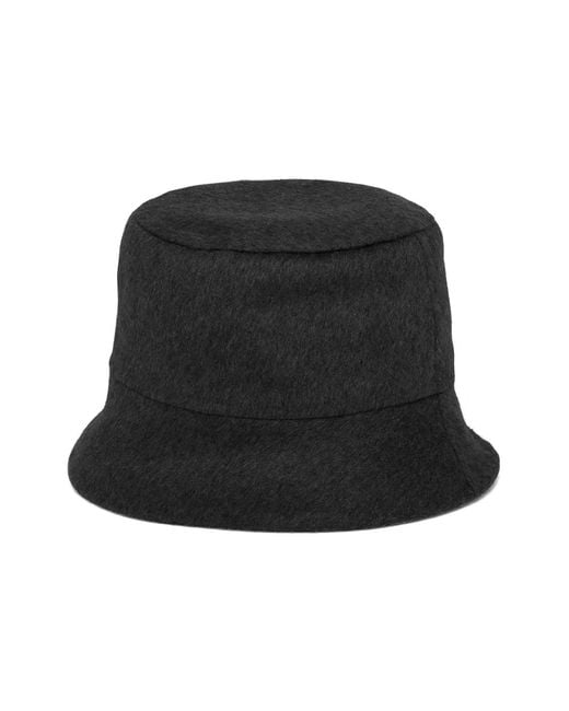 Prada Black Logo Patch Bucket Hat