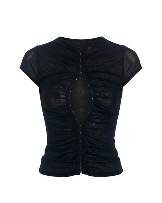 Axel 113 Black Haut Froncé Gia À Découpes