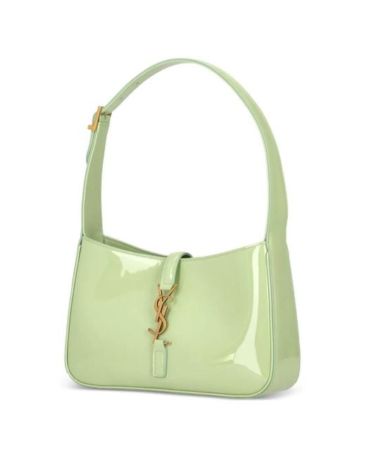 Saint Laurent Green Mini Bag With Cassandre Hook Closure