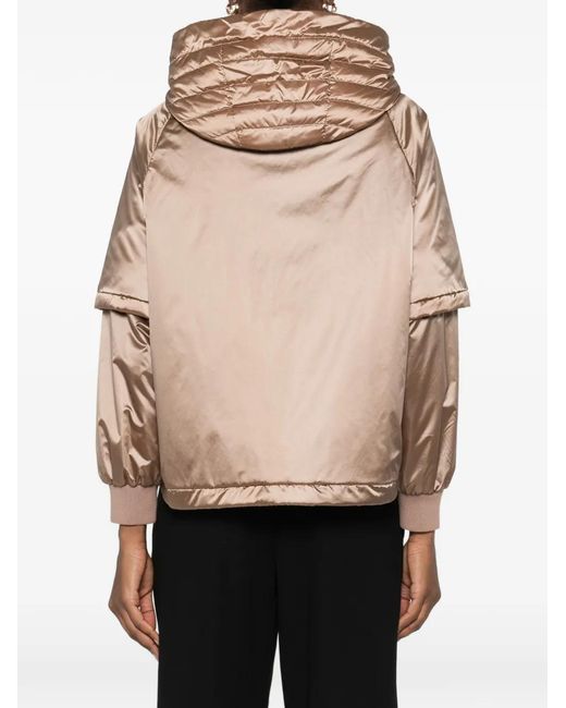 Moorer Natural Hooded Padded Jacket