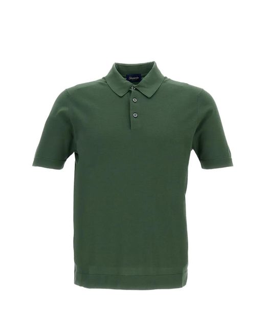 Drumohr Green Buttoned Polo Shirt for men