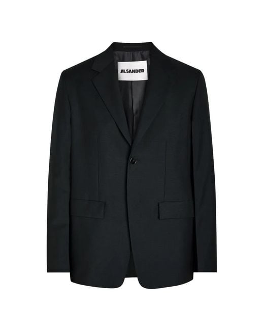 Jil Sander Black Notched Pocket Blazer for men