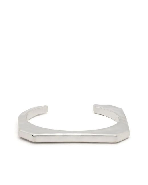 Zadig & Voltaire White Geometric-Cut Cuff Bangle