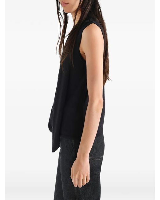 Lemaire Blue Asymmetrical Cardigan