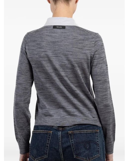 WE-AR4 Gray The Charlie Long-Sleeves Polo Top