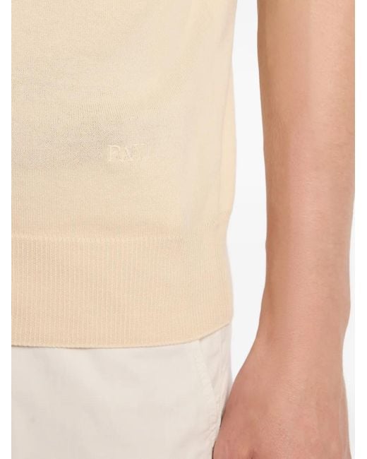 Fay Natural Button Short-Sleeves Polo Shirt for men