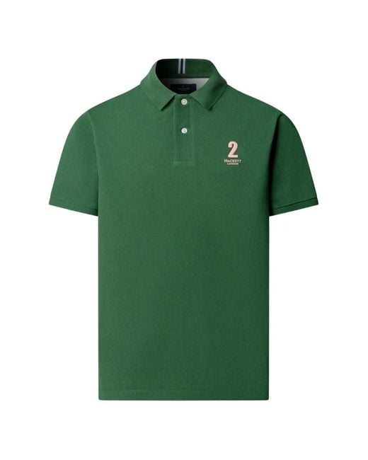 Hackett Green Heritage Logo-Print Polo Shirt for men