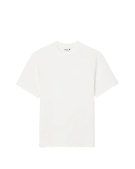 Lacoste White T-Shirt À Encolure Ronde for men