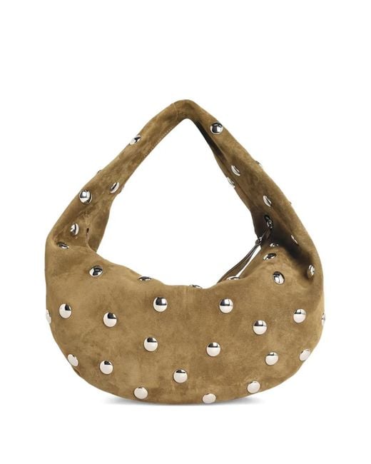 Khaite Metallic Scale Pattern Studded Olivia Shoulder Bag