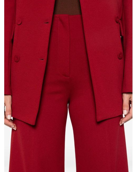 Liviana Conti Red Zip-Fastening Trousers