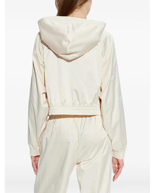 Adidas White Hoodie À Fermeture Zippée
