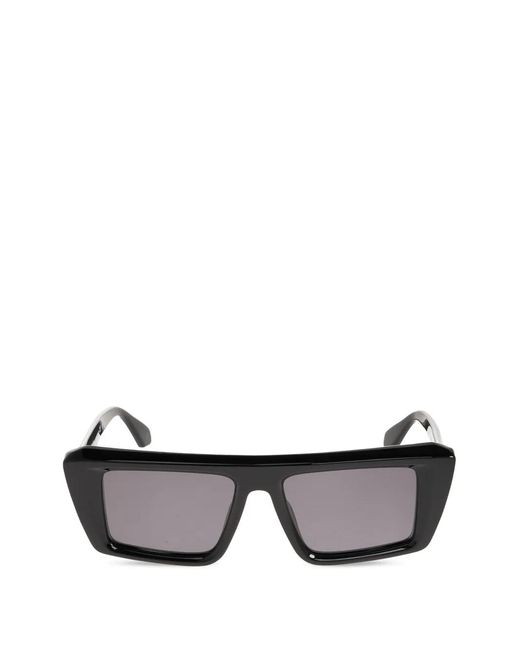 Off-White c/o Virgil Abloh Black Logo-Print Rectangle-Frame Sunglasses