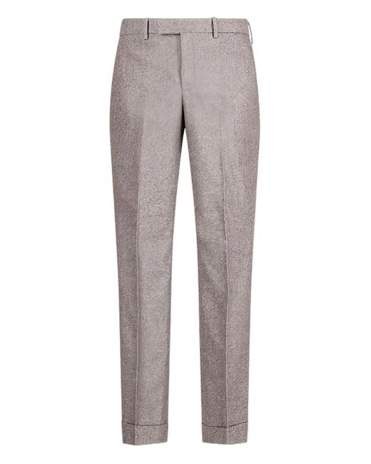 メンズ PT Torino Virgin Wool-blend Pants Gray