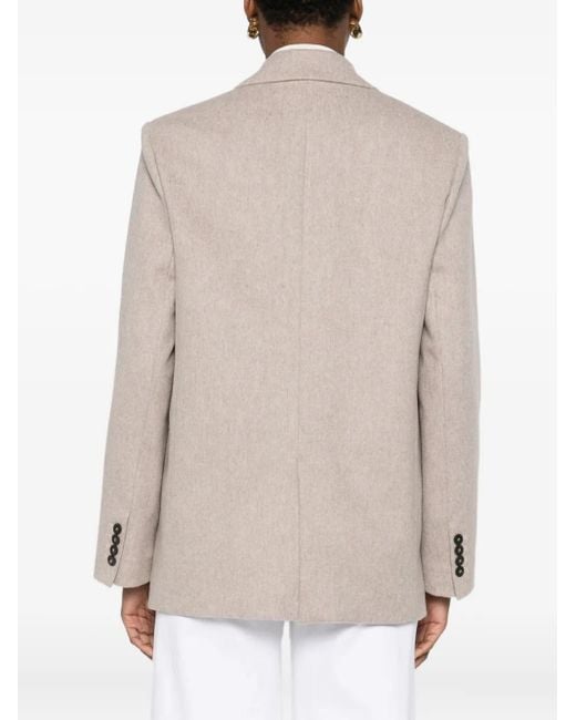 Forte_forte Natural Single-Breasted Peak-Lapels Blazer