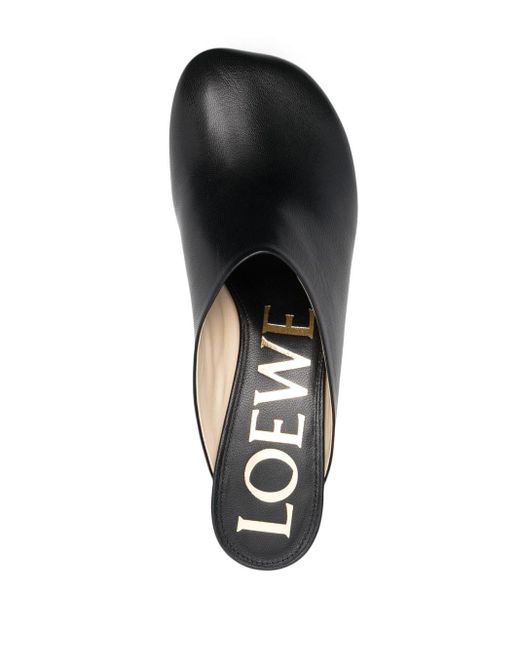 Loewe Black 45mm Toy-heel Leather Mules