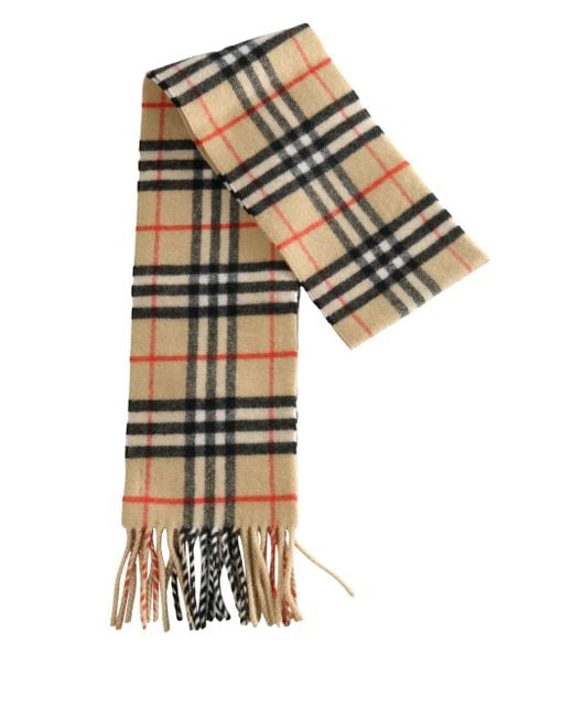 Burberry チェック フリンジ スカーフ White