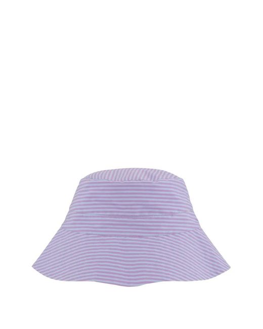 Ganni Purple Striped Bucket Hat