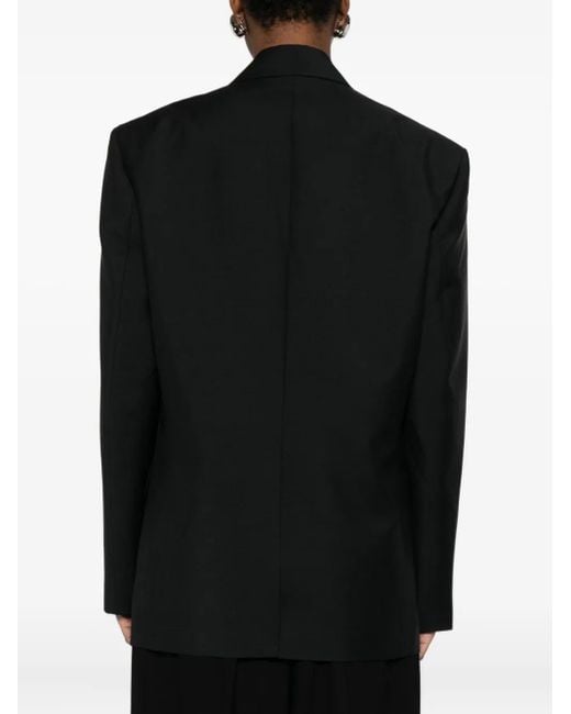 Rohe Black Contrast-Stitching Blazer