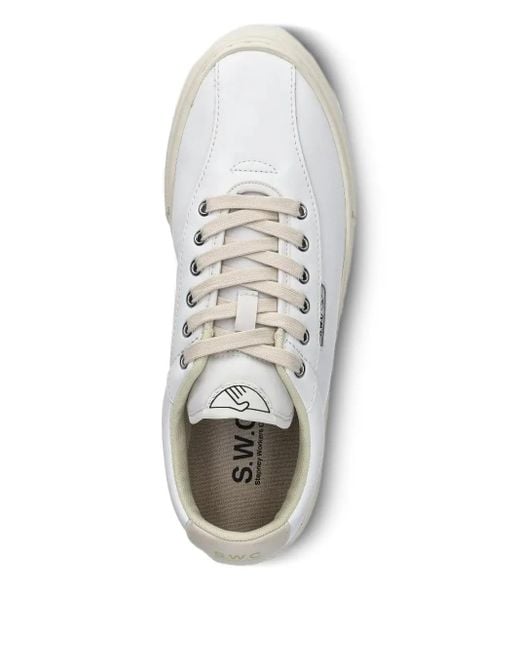 Stepney Workers Club Leren Sneakers in het White