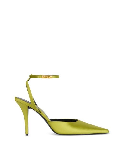 Balmain Yellow Satin Court Shoes