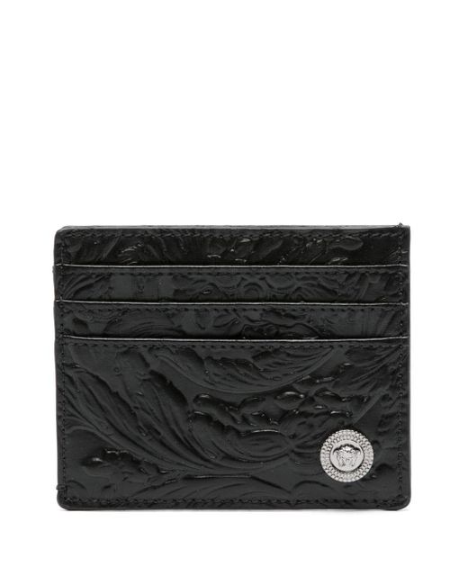 Versace Kartenetui mit Barocco-Muster in Black für Herren