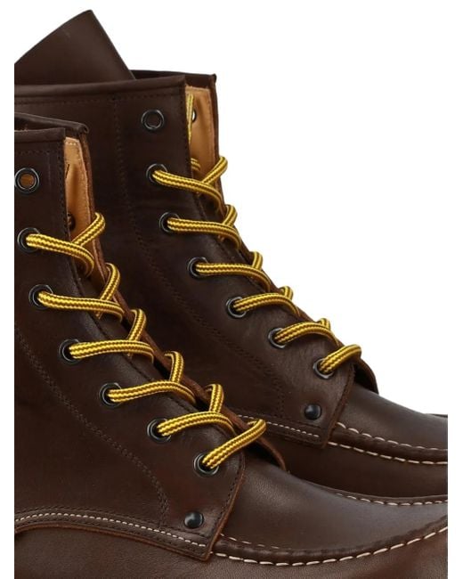 Premiata Brown Lace-Up Platform Boots for men