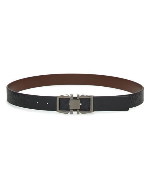 Ferragamo Brown Gancini Reversible Belt for men