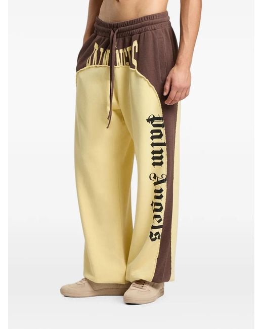 Palm Angels Metallic Logo Loose Sweatpants for men