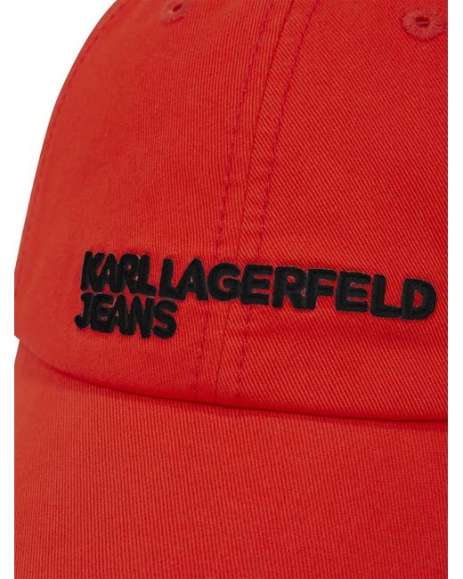 Karl Lagerfeld Red Logo Essential Cap for men