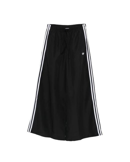 Adidas Black Three-Stripe Track Pants