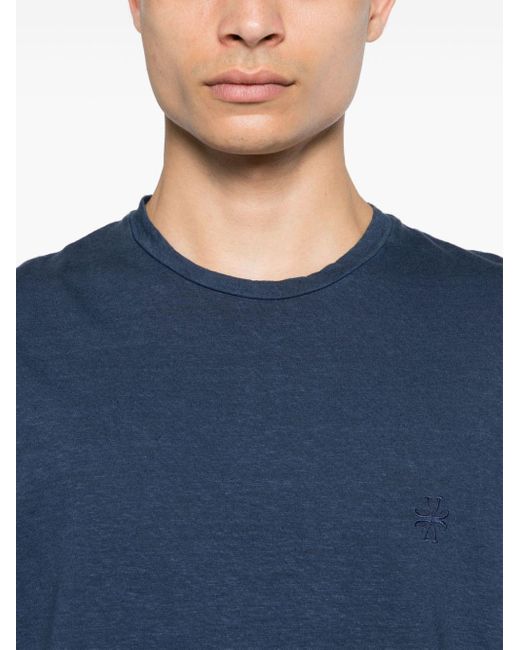 Camiseta con logo bordado Jacob Cohen de hombre de color Blue