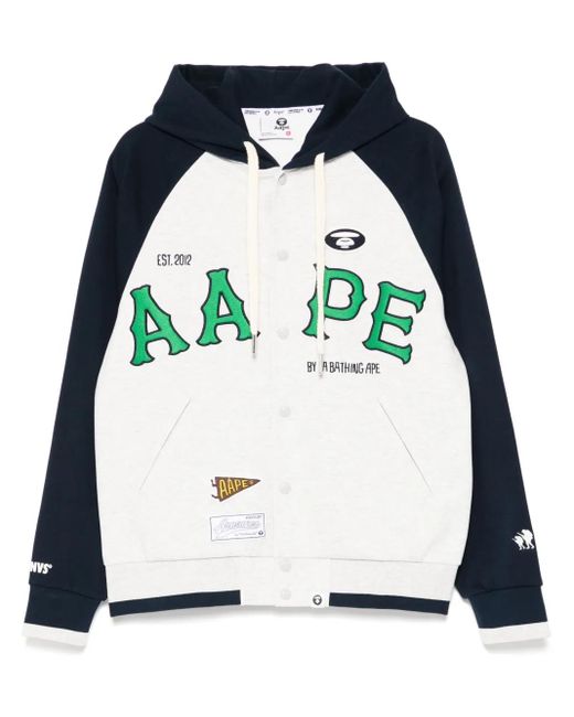Giacca Con Applicazioni di Aape By A Bathing Ape in Blue da Uomo