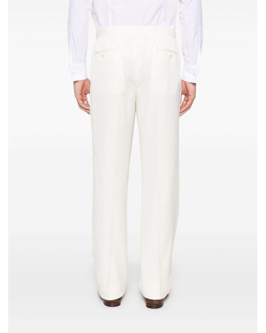 Lardini White Tailored Trousers for men