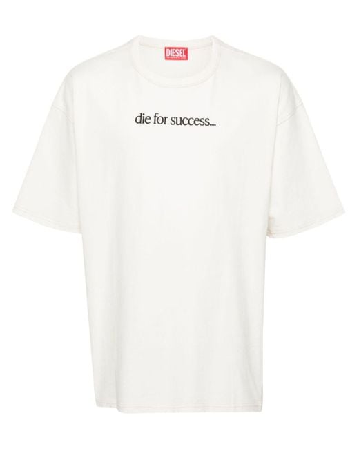 DIESEL White T-boxt-n6 Cotton T-shirt for men