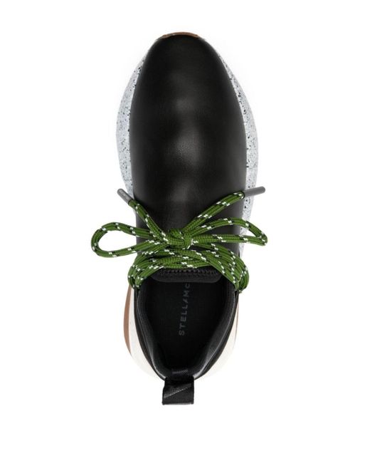Stella McCartney Green Sneakers mit Einsätzen aus Faux-Leder