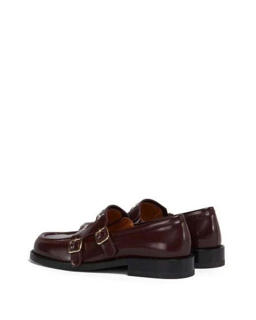 Marni Brown Leather Bambi 3.0 Loafers With Double Buckle