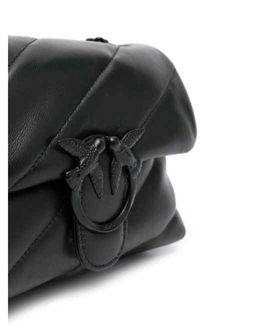 Pinko Black Small Love Puff Leather Bag