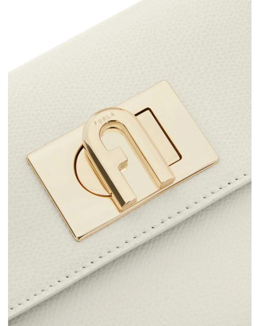 Furla White Mini 1927 Leather Tote Bag