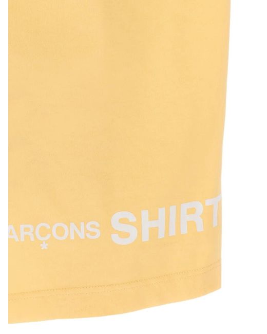 Comme des Garçons Yellow Logo Print T-Shirt for men