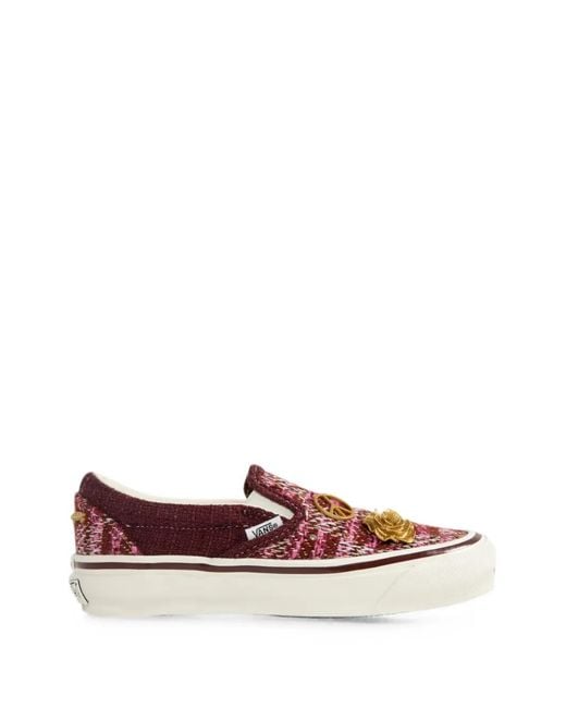 Vans Brown Premium Classic Slip-On Sneakers for men