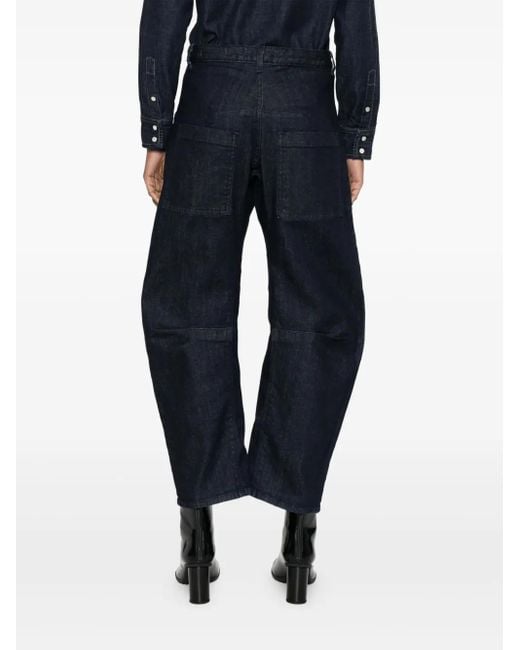 Nili Lotan Blue Shon Double-Pocket Jeans