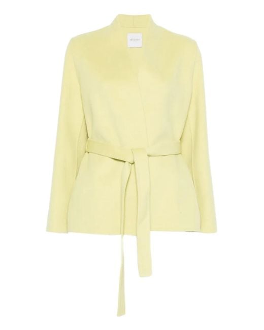ERMANNO FIRENZE ベルテッド シングルコート Yellow