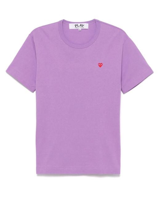 COMME DES GARÇONS PLAY Purple Heart-Patch T-Shirt