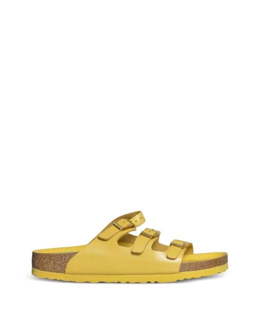 Birkenstock Yellow Florida Triple-Strap Buckled Sandals