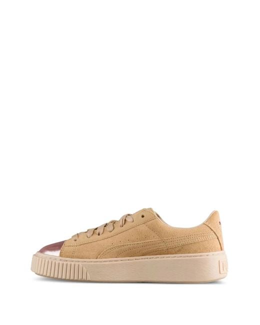 PUMA Pink Suede Platform Sneakers