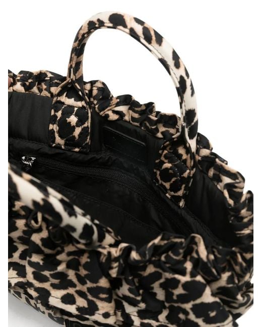 Ganni Black Nylon Mini Tote Bag