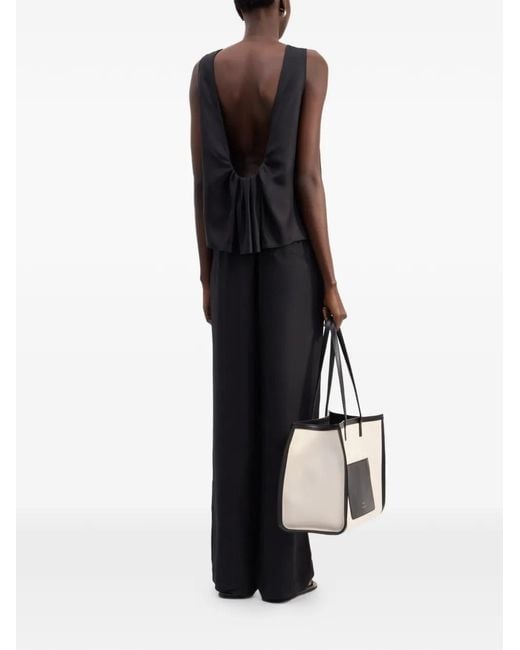 Loulou de Saison Black Sleeveless Backless Top