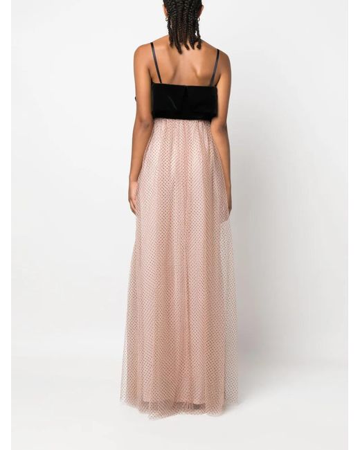 Philosophy Di Lorenzo Serafini Pink Sequin-Tulle Empire-Cut Dress