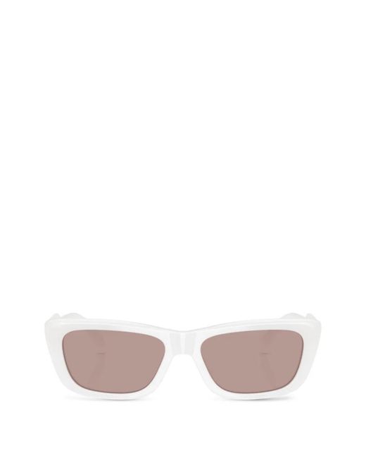 Miu Miu Pink Rectangle-Frame Sunglasses
