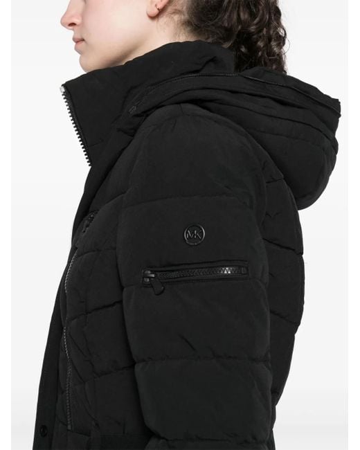 MICHAEL Michael Kors Black Belted Maxi Scuba Coat